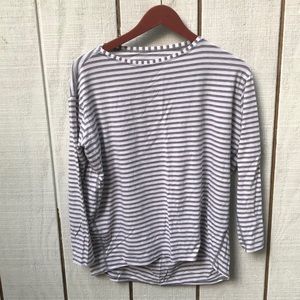 Lululemon Athletica Back in Action Long-sleeve Shirt: Striped